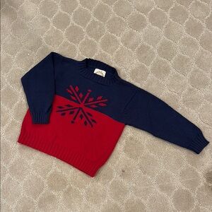 The Beaufort Bonnet Company Red and Navy Sweater
